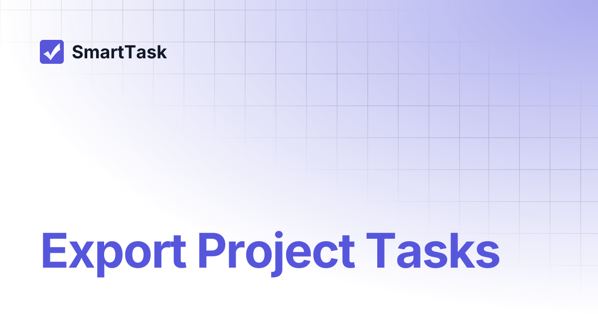Export Project Tasks Smarttask