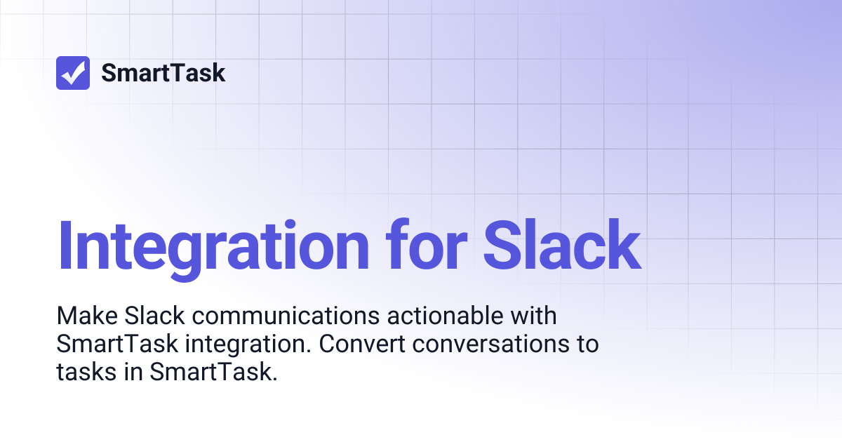 Integration for Slack | SmartTask
